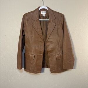 Chadwicks Brown Leather Blazer